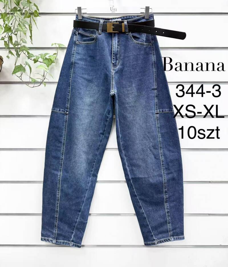 Spodnie damskie jeansy Roz XS-XL, 1 Kolor Paczka 10 szt